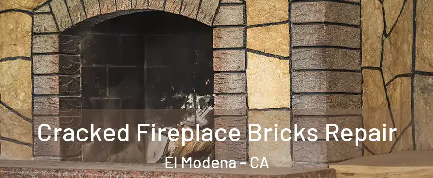 Cracked Fireplace Bricks Repair El Modena - CA