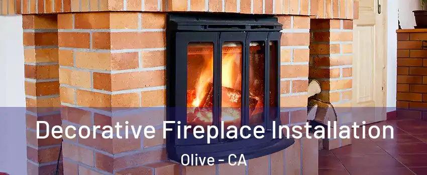 Decorative Fireplace Installation Olive - CA