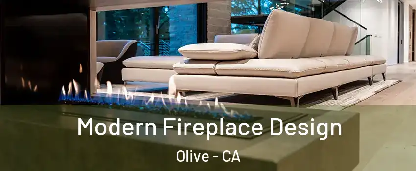 Modern Fireplace Design Olive - CA